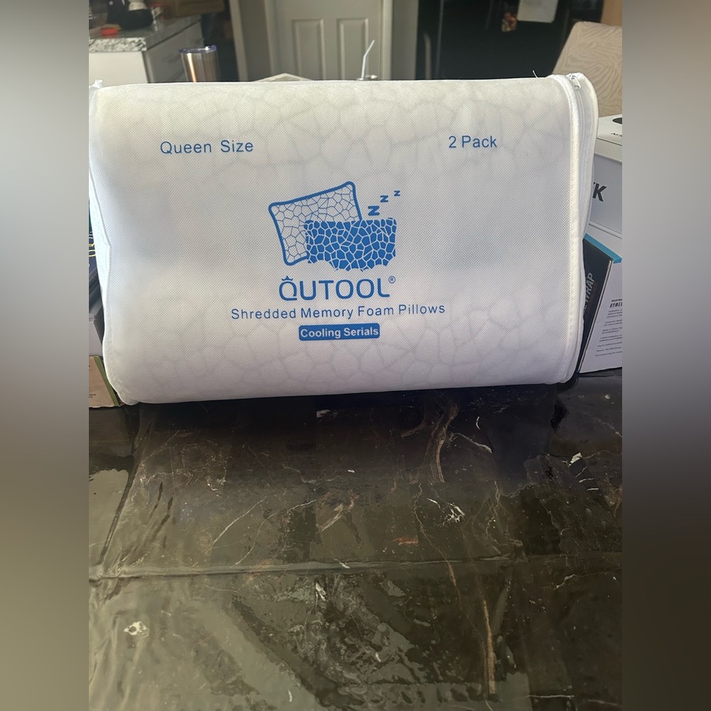 White Shredded Memory Foam Pillows - 2 Pack